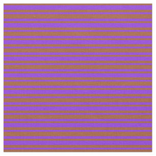 Sienna & Purple Coloured Striped Pattern Fabric