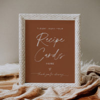 SIENNA Recipe Card Sign - Leave Your Recipe