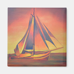 Sienna Sails at Sunset Magnet