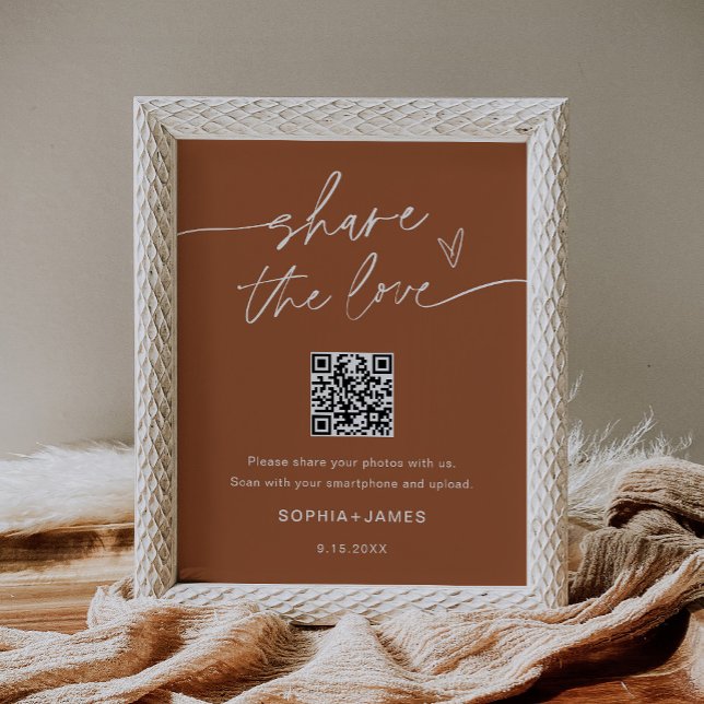SIENNA Share the Love Wedding Photo QR Code Poster (Creator Uploaded)
