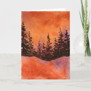 "Sienna Sky Pines" Country Roads Greeting Card
