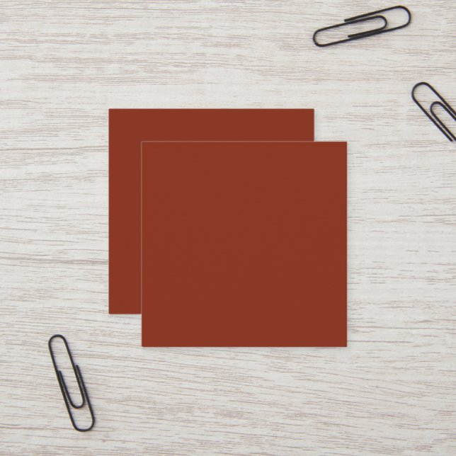 Sienna Square Business Card (Front/Back In Situ)