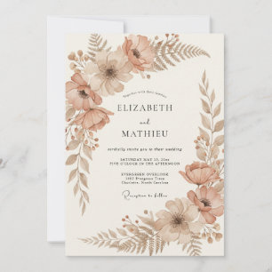 Sienna Warm Autumnal Wedding Invitation