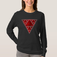 Sierpinski Triangle Red Flame Modern Geometry Patt