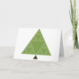 Sierpinski Triangle Tree Holiday Card