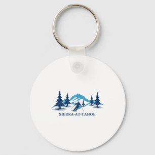 Sierra-at-tahoe California Ski Resort Skiing Skier Key Ring