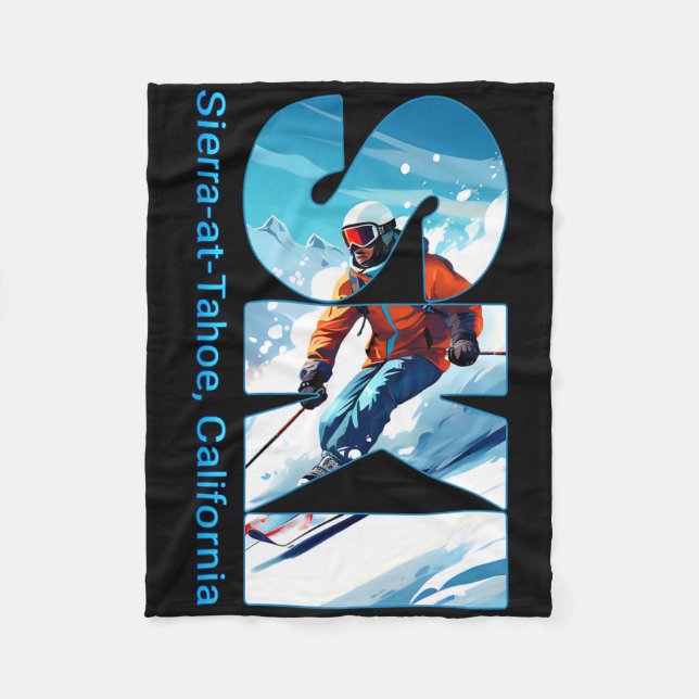 Sierra-at-tahoe Cool Skiing Vacation Ski Outdoor S Fleece Blanket (Front)