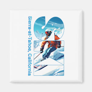Sierra-at-tahoe Cool Skiing Vacation Ski Outdoor S Magnet