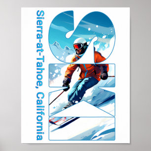 Sierra-at-tahoe Cool Skiing Vacation Ski Outdoor S Poster