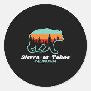 Sierra-at-tahoe Skiing Snowboarding California Bea Classic Round Sticker