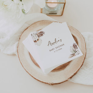 SIERRA Bohemian Pampas Baby Shower Napkin