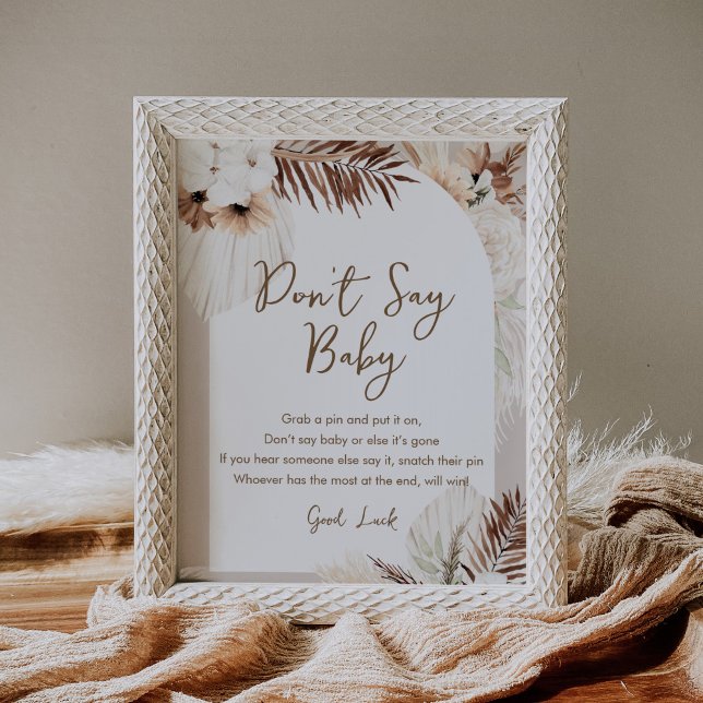 SIERRA Boho Don't Say Baby Game Sign (Creator Uploaded)