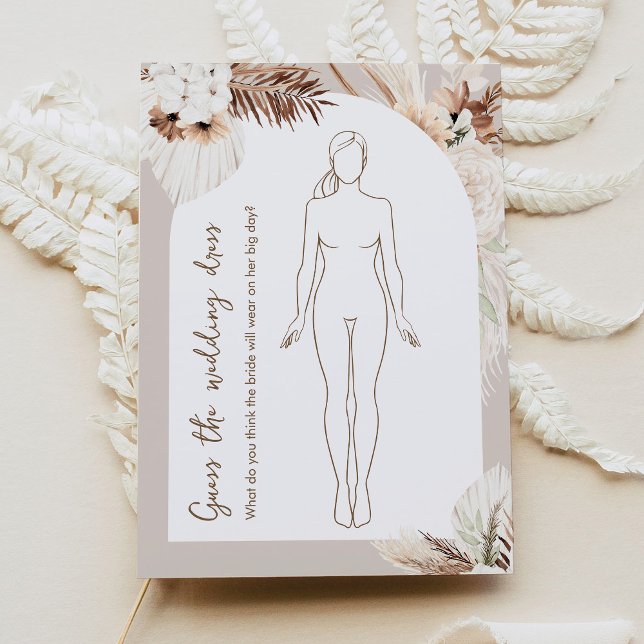 SIERRA Boho Guess The Dress Bridal Shower Game Invitation (Creator Uploaded)