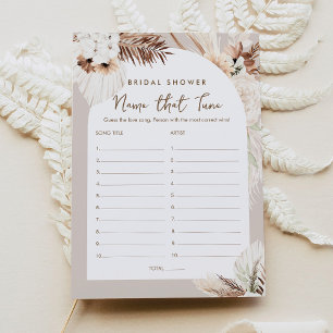 SIERRA Boho Name That Tune Bridal Shower Game Invitation