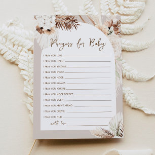 SIERRA Boho Prayers For Baby Shower Advice Card
