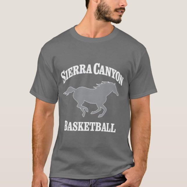 Sierra Canyon Baetball With Horse girl T-Shirt (Front)