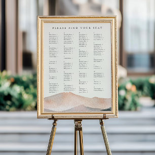 Sierra Dusk Alphabetical Wedding Seating Chart