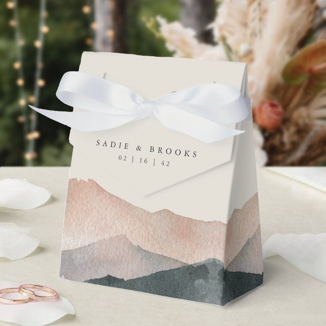 Sierra Dusk | Desert Mountain Sunset Wedding Favour Box (Creator Uploaded)
