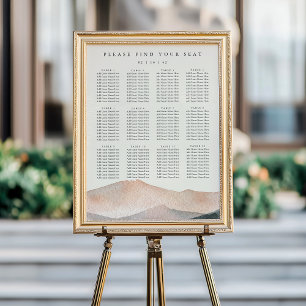 Sierra Dusk Desert Mountain Wedding Seating Chart