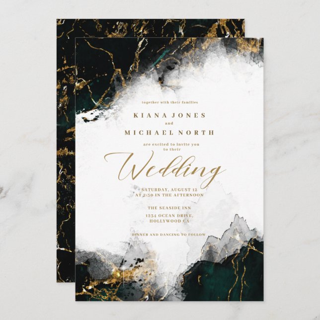 Sierra Jack ID644 gr/wht Invitation (Front/Back)