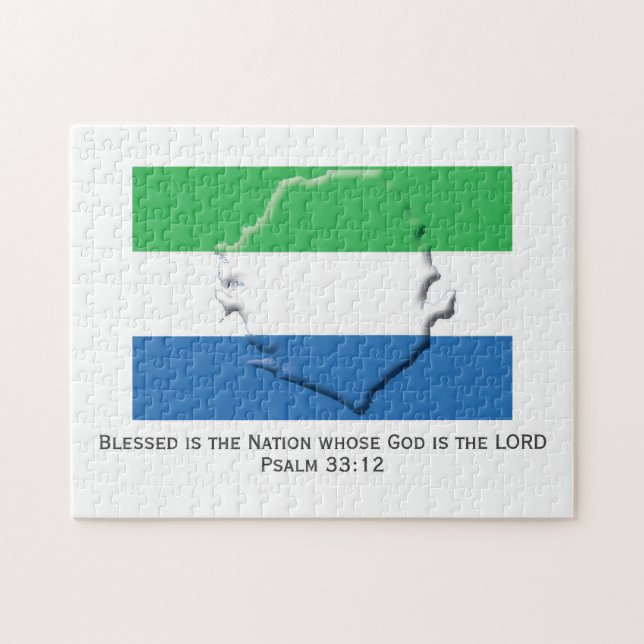 SIERRA LEONE | Blessed Nation | LEONEAN FLAG Jigsaw Puzzle (Horizontal)