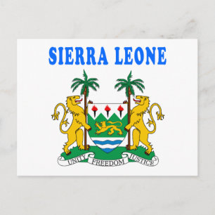 Sierra Leone Coat Of Arms Designs Postcard