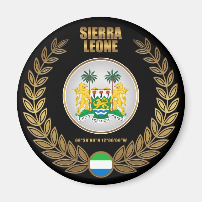 Sierra Leone Coat of Arms Magnet (Front)