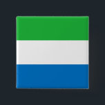 Sierra Leone Flag 15 Cm Square Badge<br><div class="desc">Customisable World Flag Products - Please feel free to add your own text.</div>