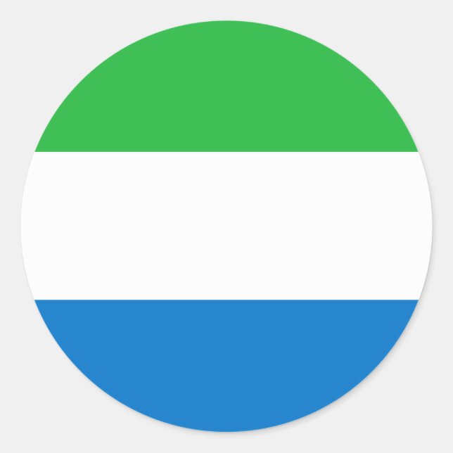 Sierra Leone Flag Classic Round Sticker (Front)