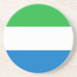 Sierra Leone Flag Coaster<br><div class="desc">Patriotic flag of Sierra Leone.</div>