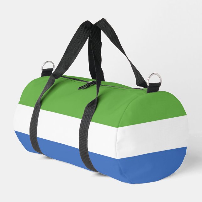 Sierra Leone flag Duffle Bag (Left Corner)