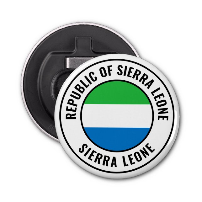 Sierra Leone Flag Gorgeous Patriotic Bottle Opener (Front)