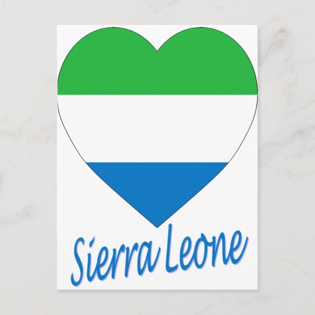 Sierra Leone Flag Heart Postcard (Front)