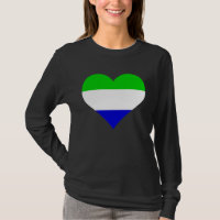 Sierra Leone Flag Heart Sierra Leone Gifts Love Si