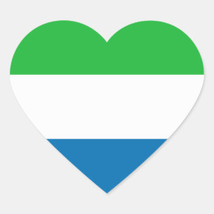 Sierra Leone Flag Heart Sticker