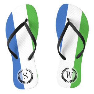 Sierra Leone Flag Jandals