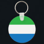 Sierra Leone Flag Key Ring<br><div class="desc">Patriotic flag of Sierra Leone.</div>