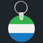 Sierra Leone Flag Key Ring<br><div class="desc">Patriotic flag of Sierra Leone.</div>