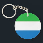 Sierra Leone Flag Key Ring<br><div class="desc">Patriotic flag of Sierra Leone.</div>