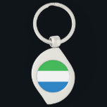 Sierra Leone Flag Key Ring<br><div class="desc">Patriotic flag of Sierra Leone.</div>