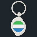 Sierra Leone Flag Key Ring<br><div class="desc">Patriotic flag of Sierra Leone.</div>