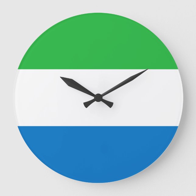 Sierra Leone Flag Large Clock (Front)