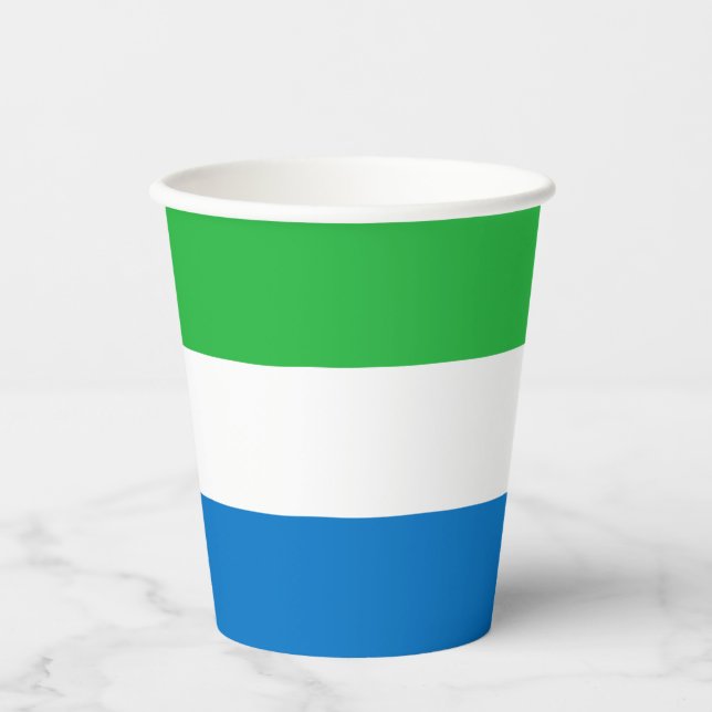 Sierra Leone Flag Paper Cups (Front)