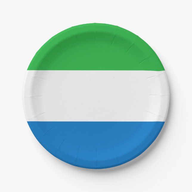 Sierra Leone Flag Paper Plate (Front)