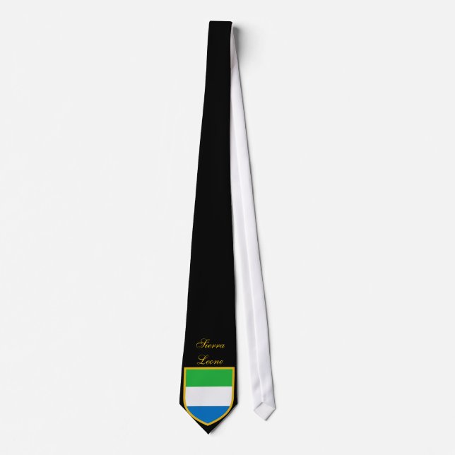 Sierra Leone Flag Personalised Tie (Front)