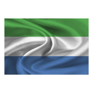 Sierra Leone Flag Photo Print