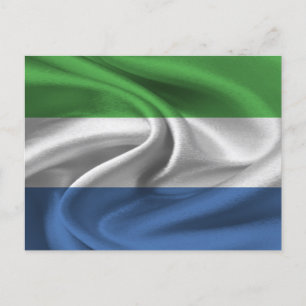 Sierra Leone Flag Postcard