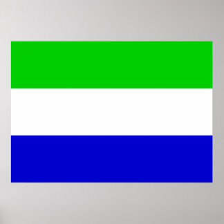 Sierra Leone Flag Poster