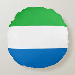 Sierra Leone Flag Round Cushion