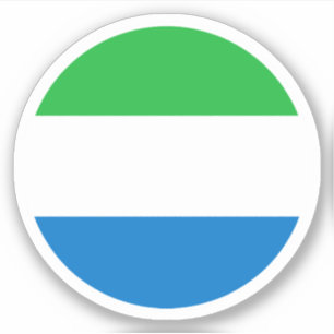 Sierra Leone Flag Round Sticker